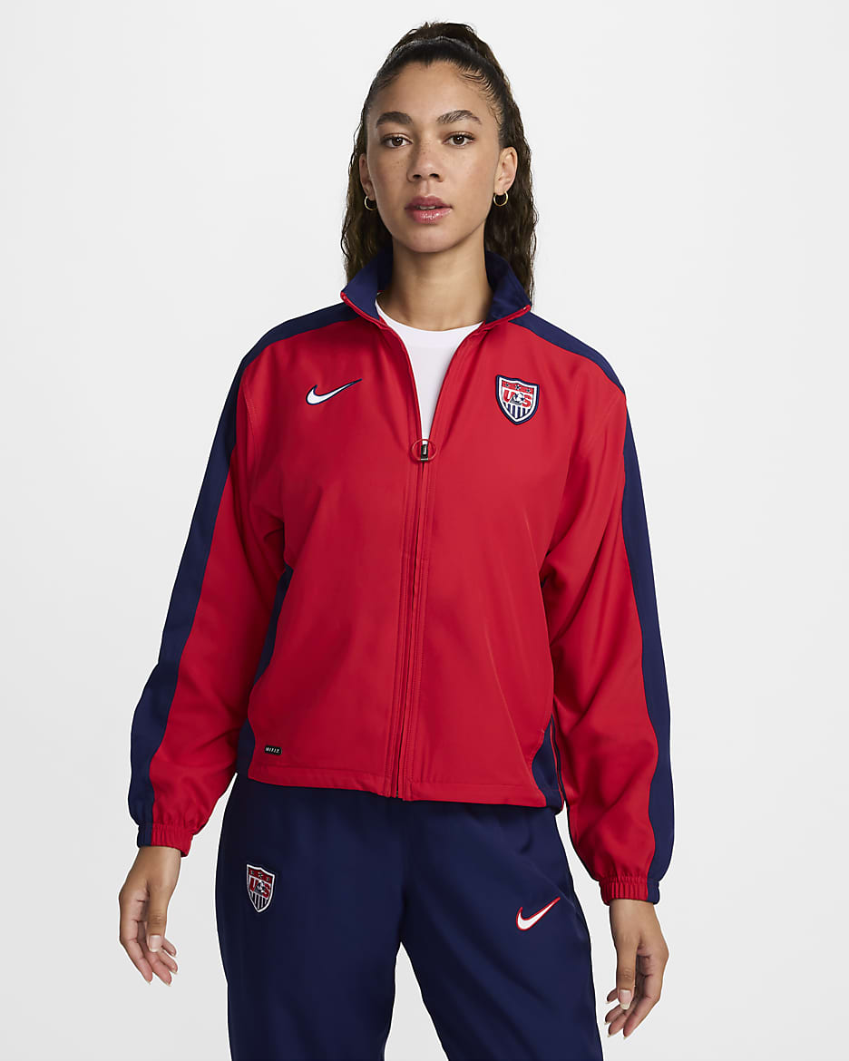 Nike windbreaker womens red best sale